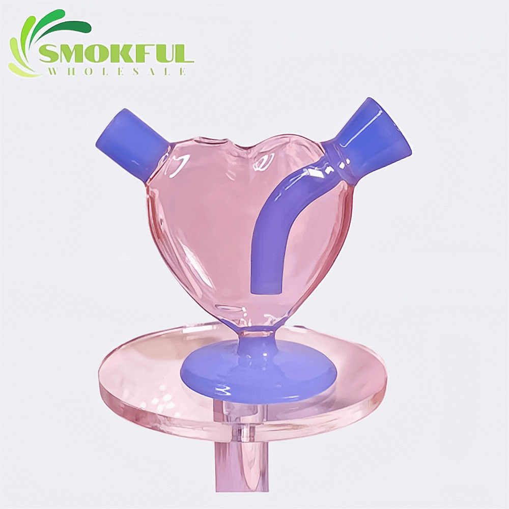 pink-heart-mini-joint- bubbler-wholesale pink heart mini joint bubbler wholesale